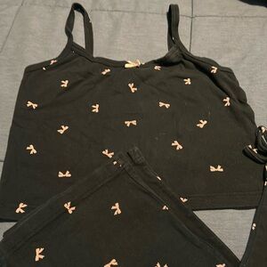 Vintage Victoria secret pj”s.  Cute black 🎀